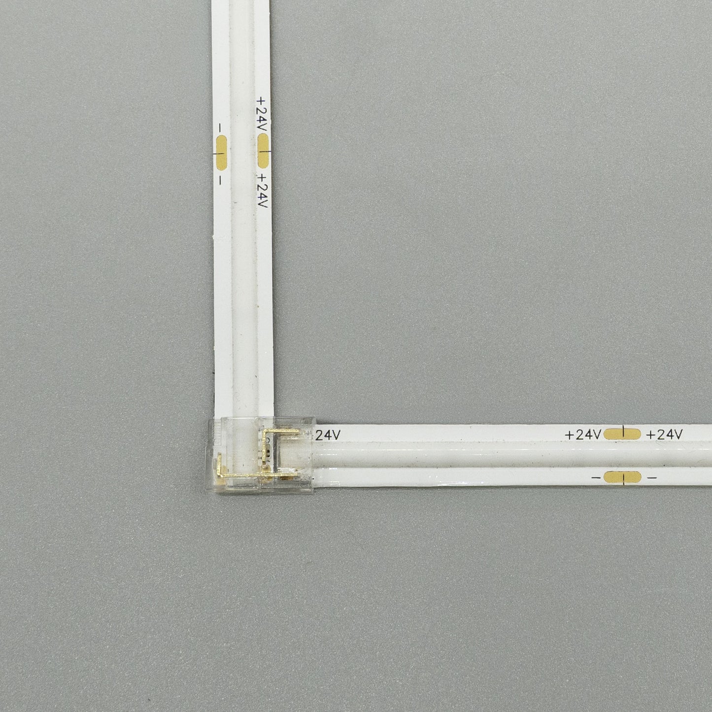 Solderless L-Shaped Corner Connector for LED COB Tape Light, 2-Pin