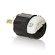 Leviton 2611 Locking Plug, 30 Amp, 125 Volt, Industrial Grade, Black & White