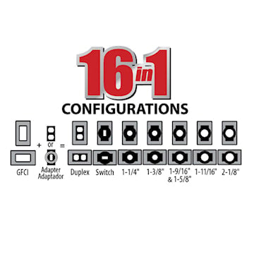 TayMac MM410C Weatherproof In-Use Outlet Cover, Horizontal/Vertical, 16-in-1, 2-3/4 in. Deep