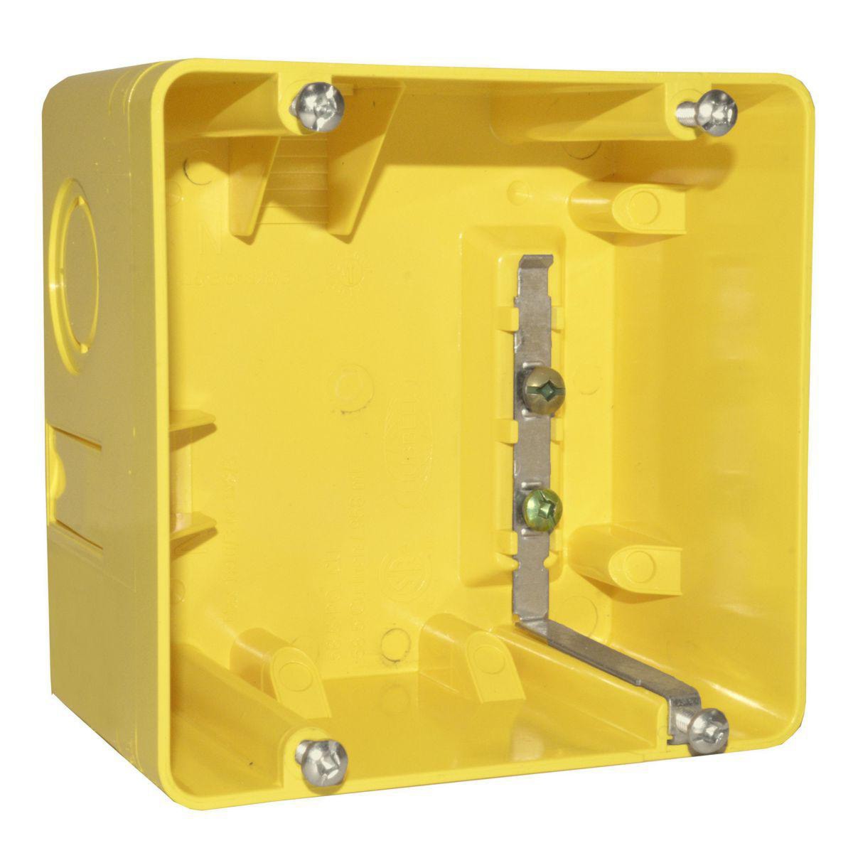 2026R | Non-Metallic Boxes, 4-11/16 In. Stove/Dryer Box, Yellow