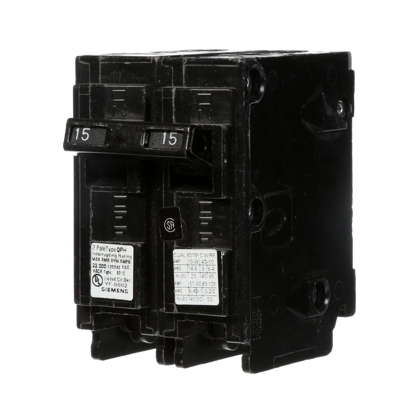 Q215 - Siemens 15 Amp 2 Pole Circuit Breaker