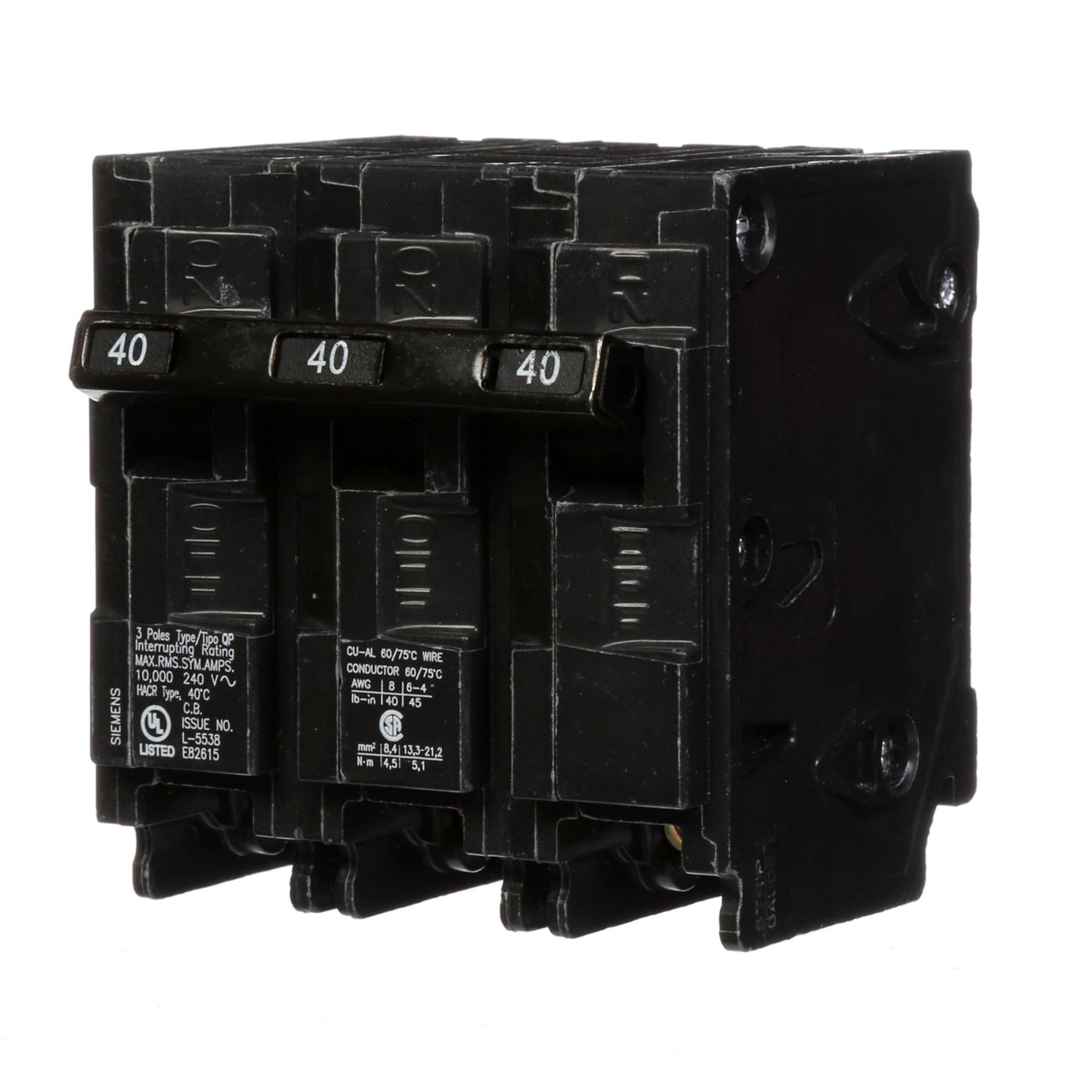 Q340 - Siemens 40 Amp 3 Pole Circuit Breaker
