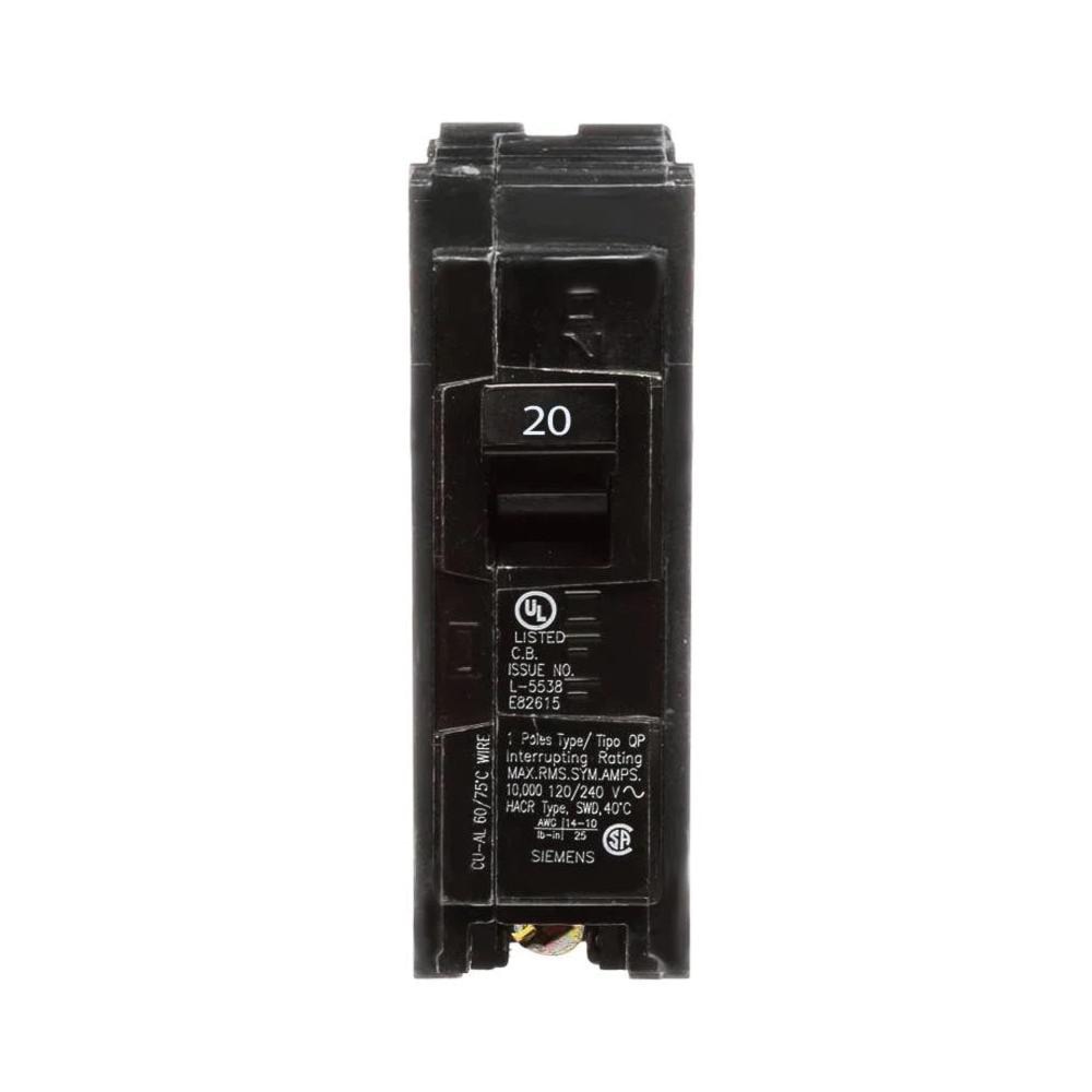 Q120 - Siemens 20 Amp Single Pole Circuit Breaker