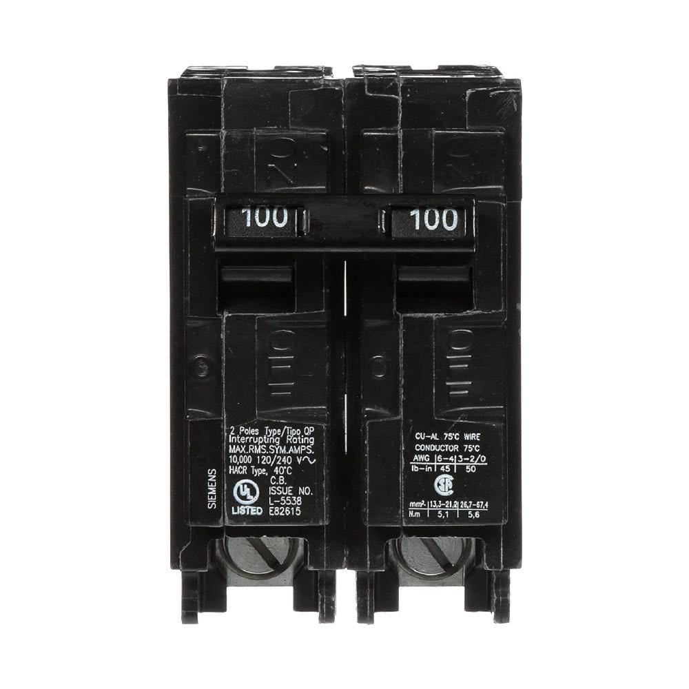 Q2100 - Siemens 100 Amp 2 Pole Circuit Breaker