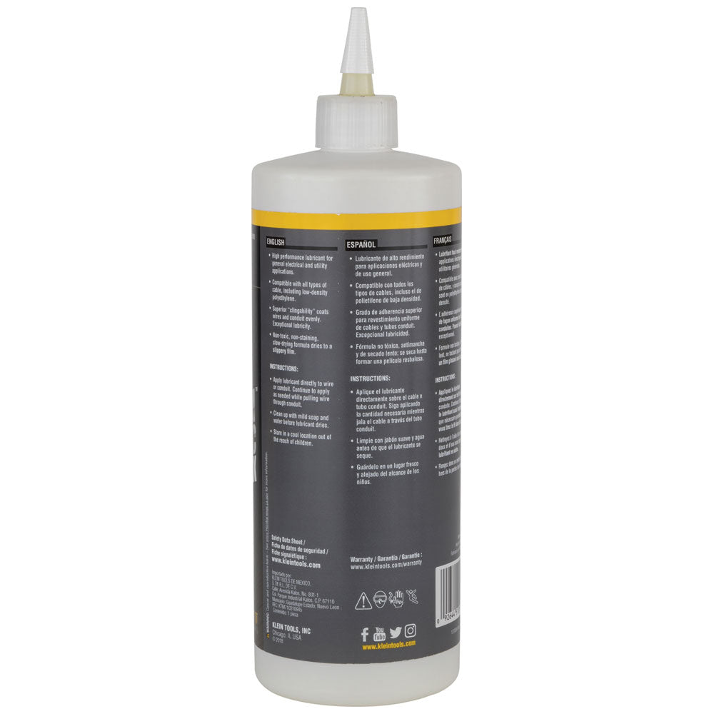 Klein Tools 51010 Premium Synthetic Wax Cable Pulling Lube 1-Quart