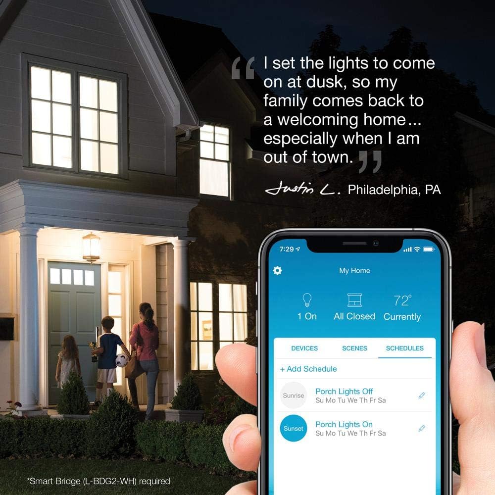 Lutron P-PKG1W-WH-C Caséta 150W 3 Way Wireless Dimmer
