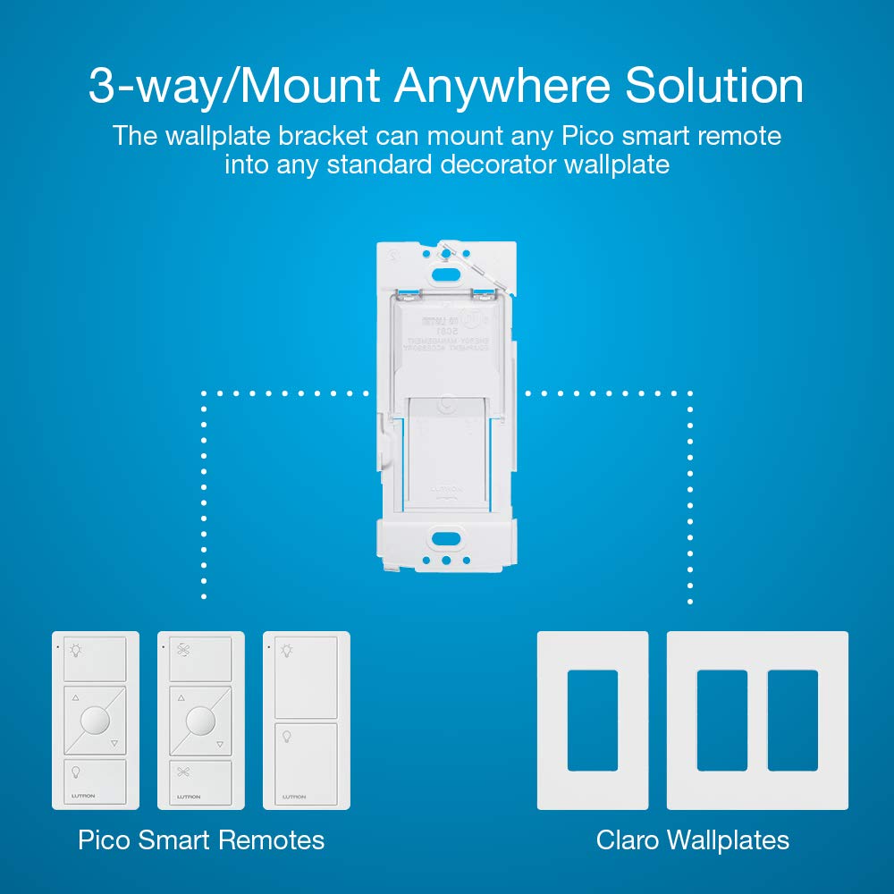 Lutron P-PKG1WS-WH-C Caséta On/Off Smart Switch Kit with Remote 3-Way