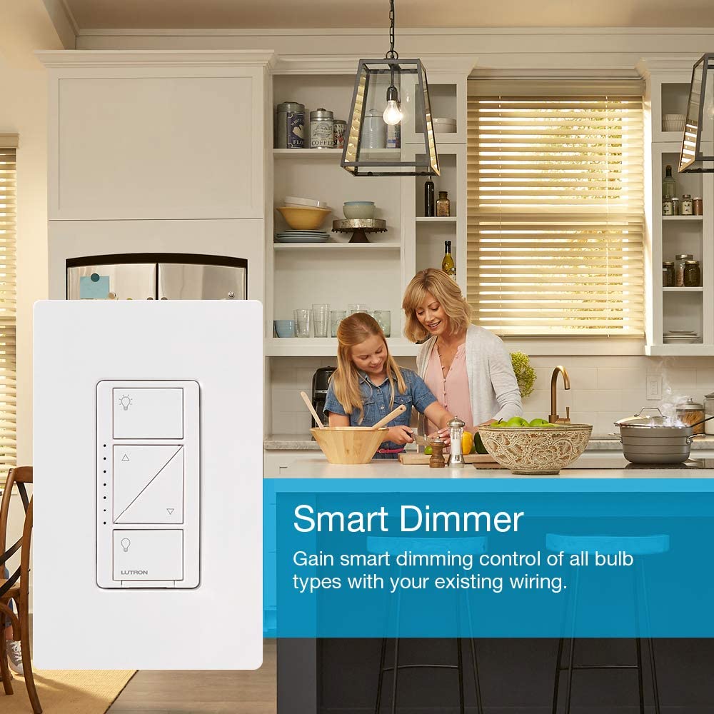 Lutron P-PKG1W-WH-C Caséta 150W 3 Way Wireless Dimmer