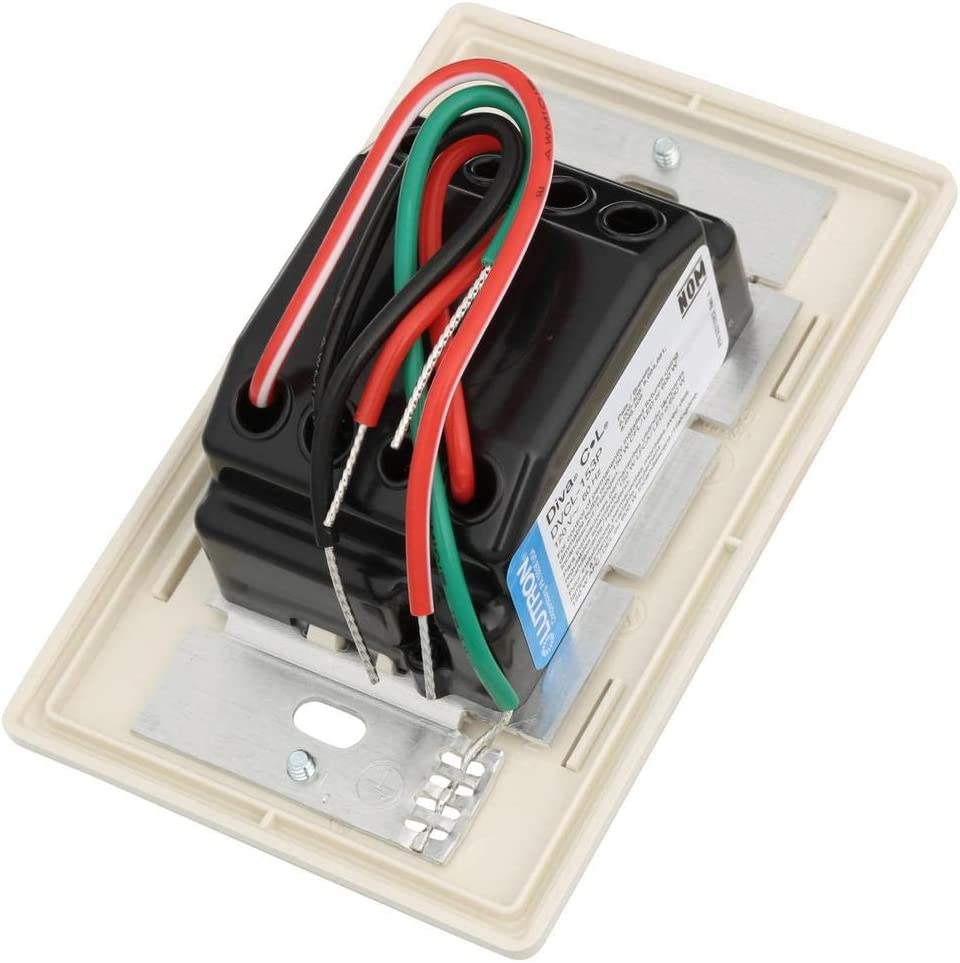 Lutron DVCL-153PH-WHC Diva LED+ Dimmer Switch, Single Pole or 3-Way, White