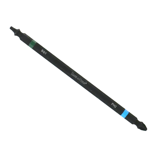 #2 Blue Phillips and #1 Green Robertson Square Double-Ended Impact Bit