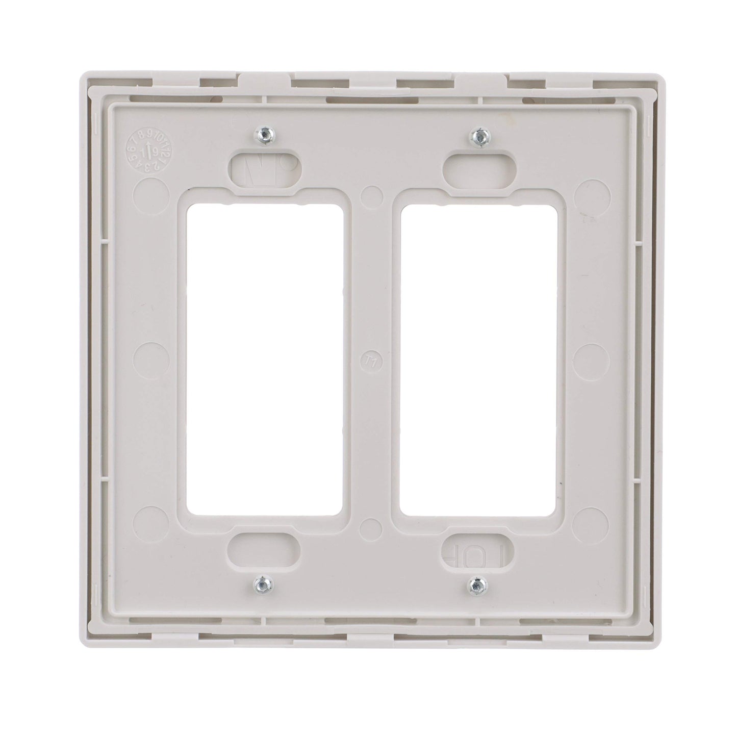 Eaton PJS262W 2-Gang Decora Screwless Mid-size Wallplate, White