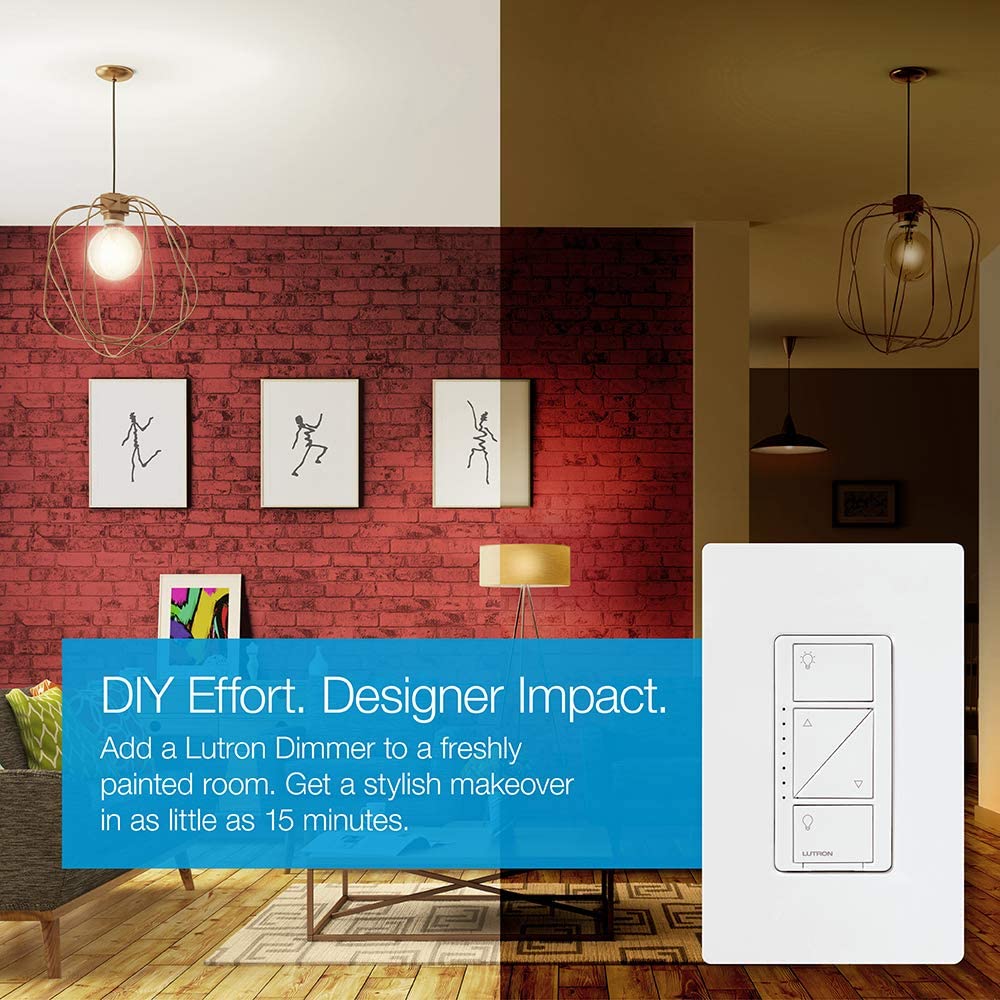 Lutron P-PKG1W-WH-C Caséta 150W 3 Way Wireless Dimmer
