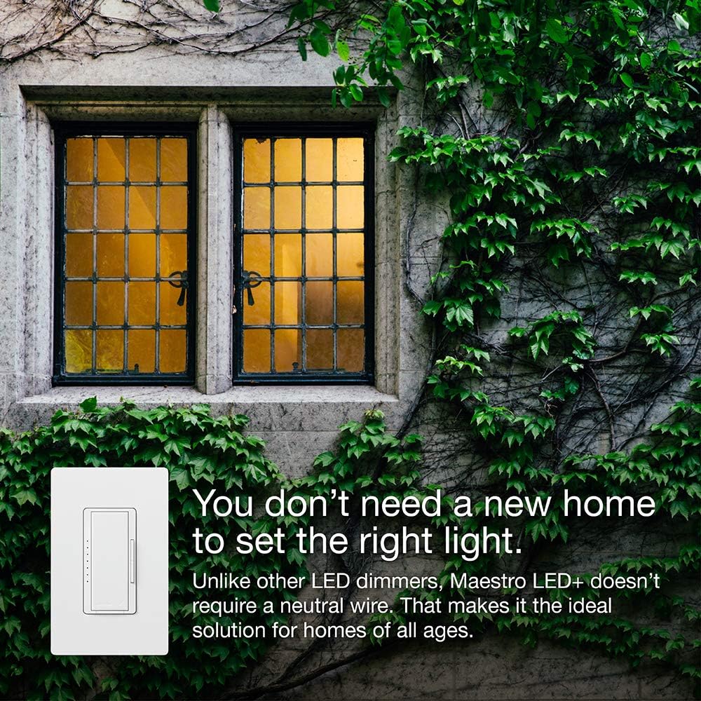 Lutron MACL-153M-WH-C Maestro LED+ Dimmer Switch Single-Pole or Multi-Location White
