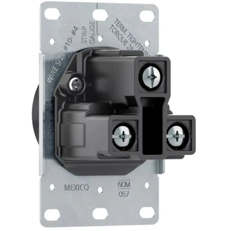 1254BK-BOX | Eaton 50A 250V Receptacle (NEMA 6-50R)