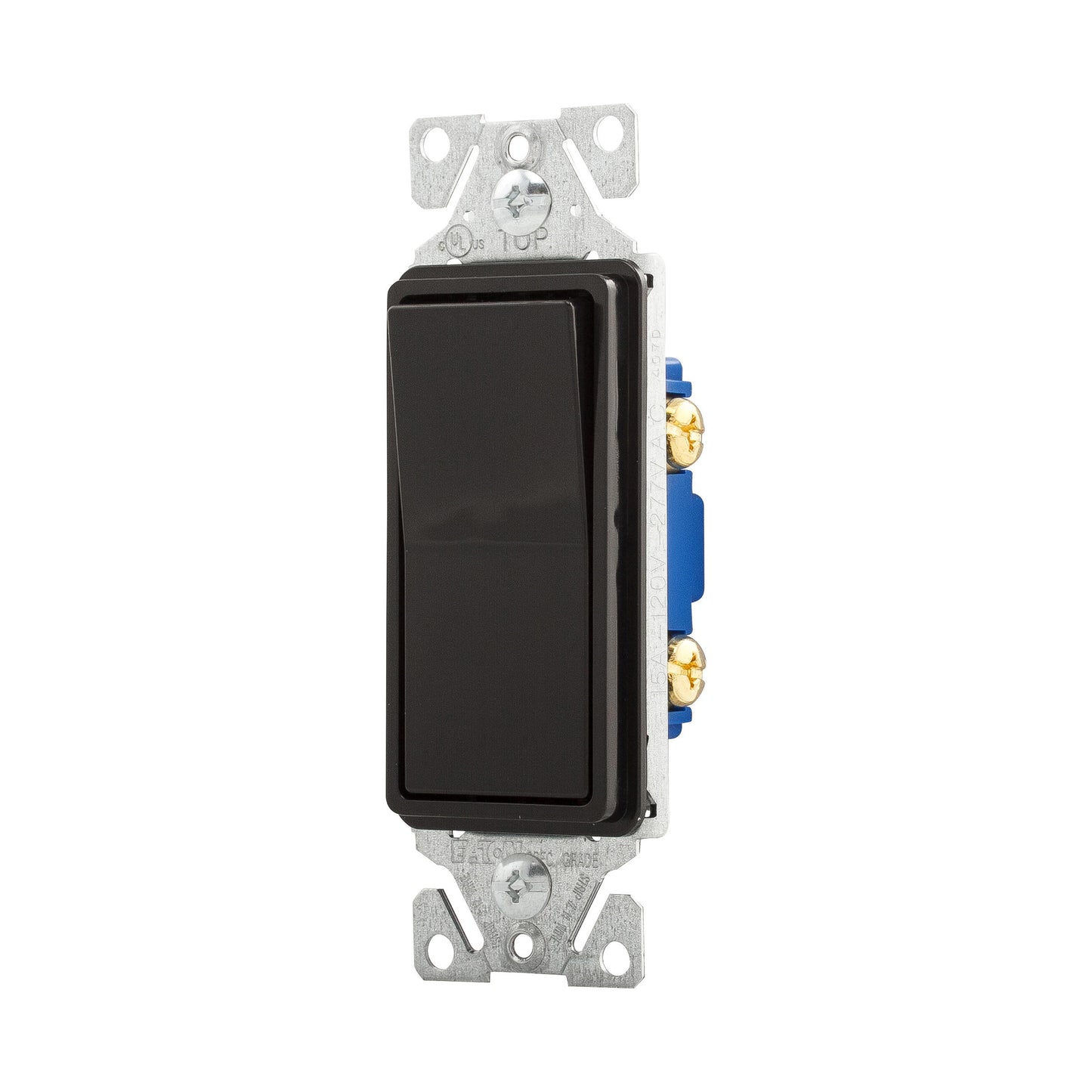 Eaton 7501BK Single Pole Decorator Switch, 15Amp, 120/277V, Black