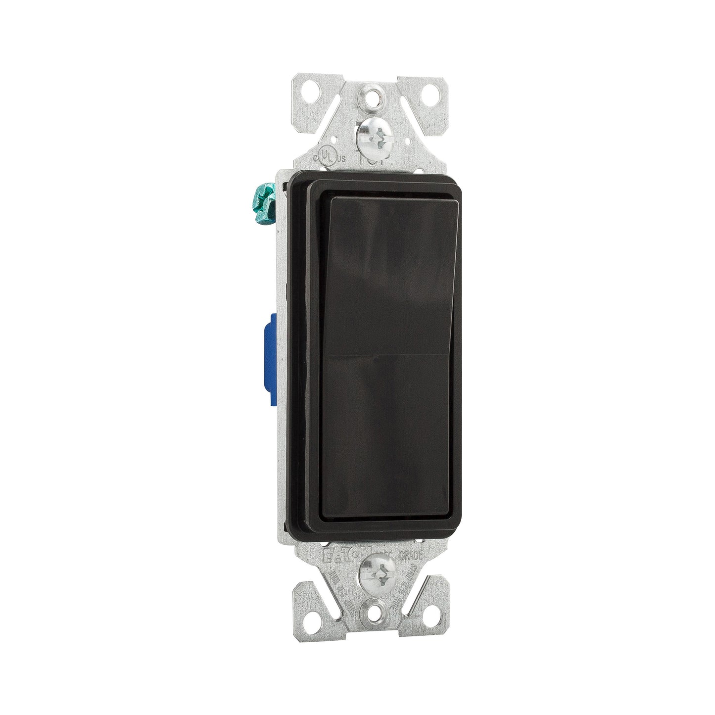 Eaton 7501BK Single Pole Decorator Switch, 15Amp, 120/277V, Black
