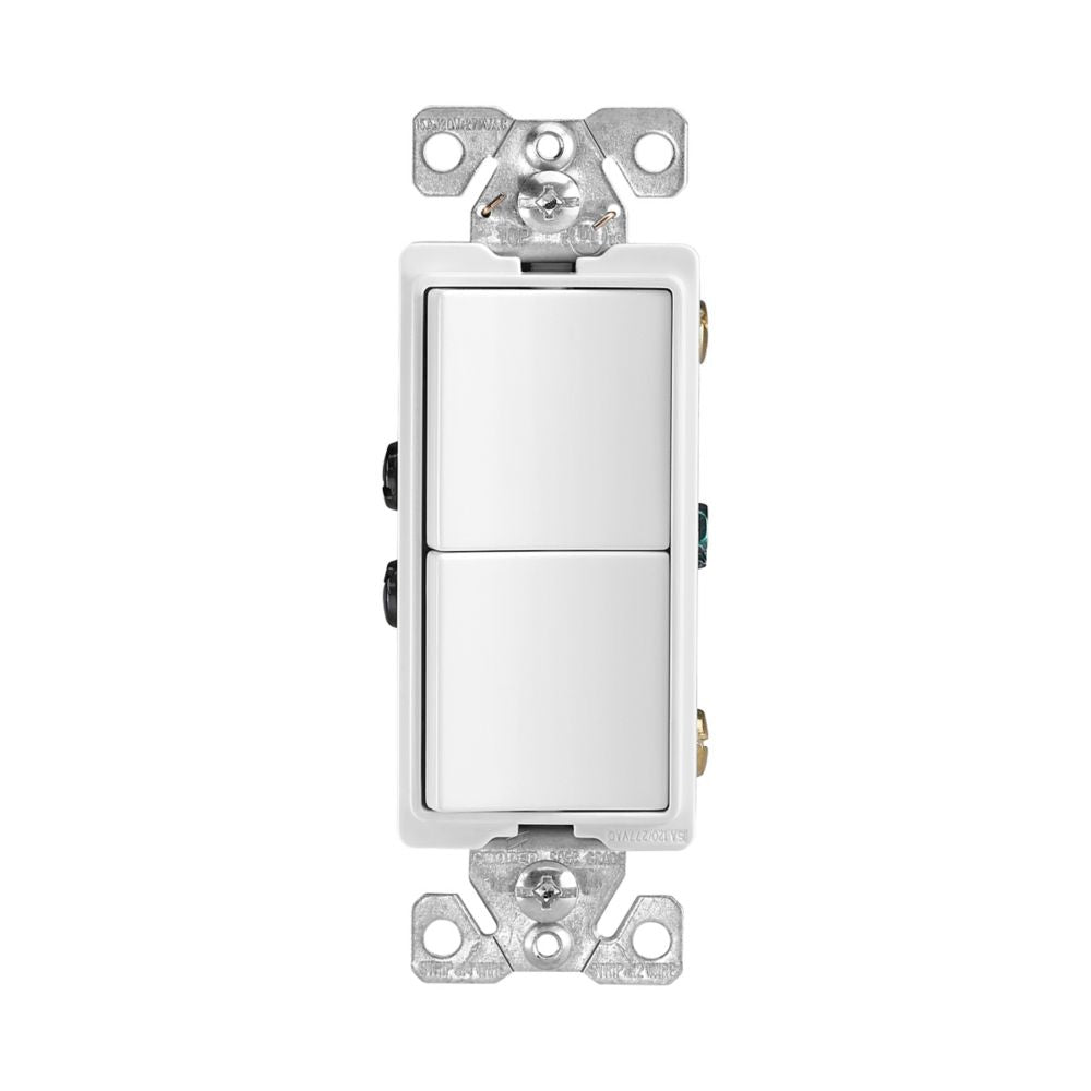 Eaton 7728W Duplex Combination Decorator Switch
