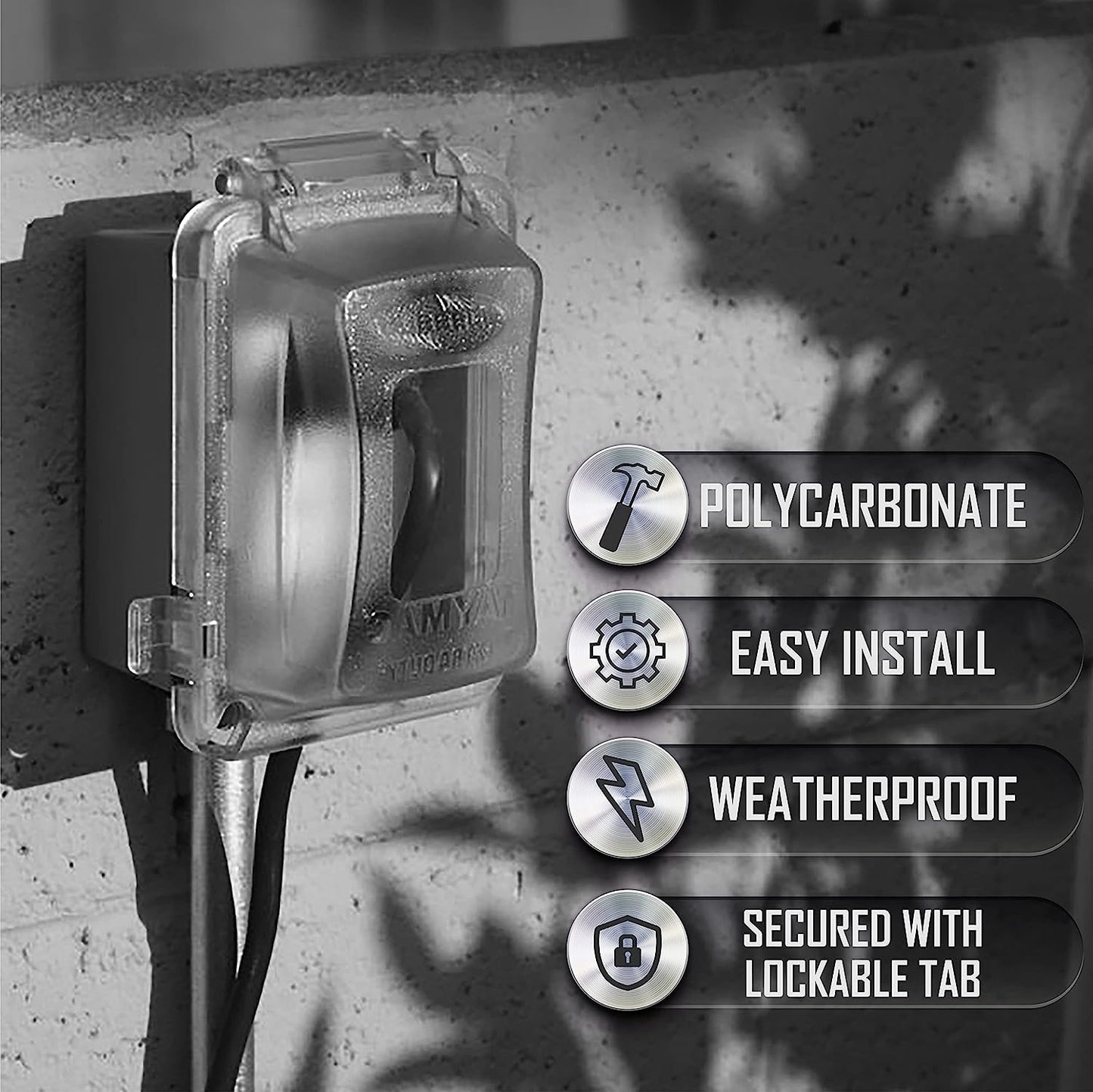 TayMac MM410C Weatherproof In-Use Outlet Cover, Horizontal/Vertical, 16-in-1, 2-3/4 in. Deep