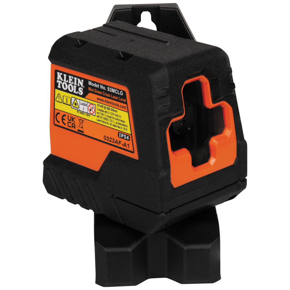 Klein Tools 93MCLG Green Mini Cross-Line Self-Leveling Laser Level, 50-Foot