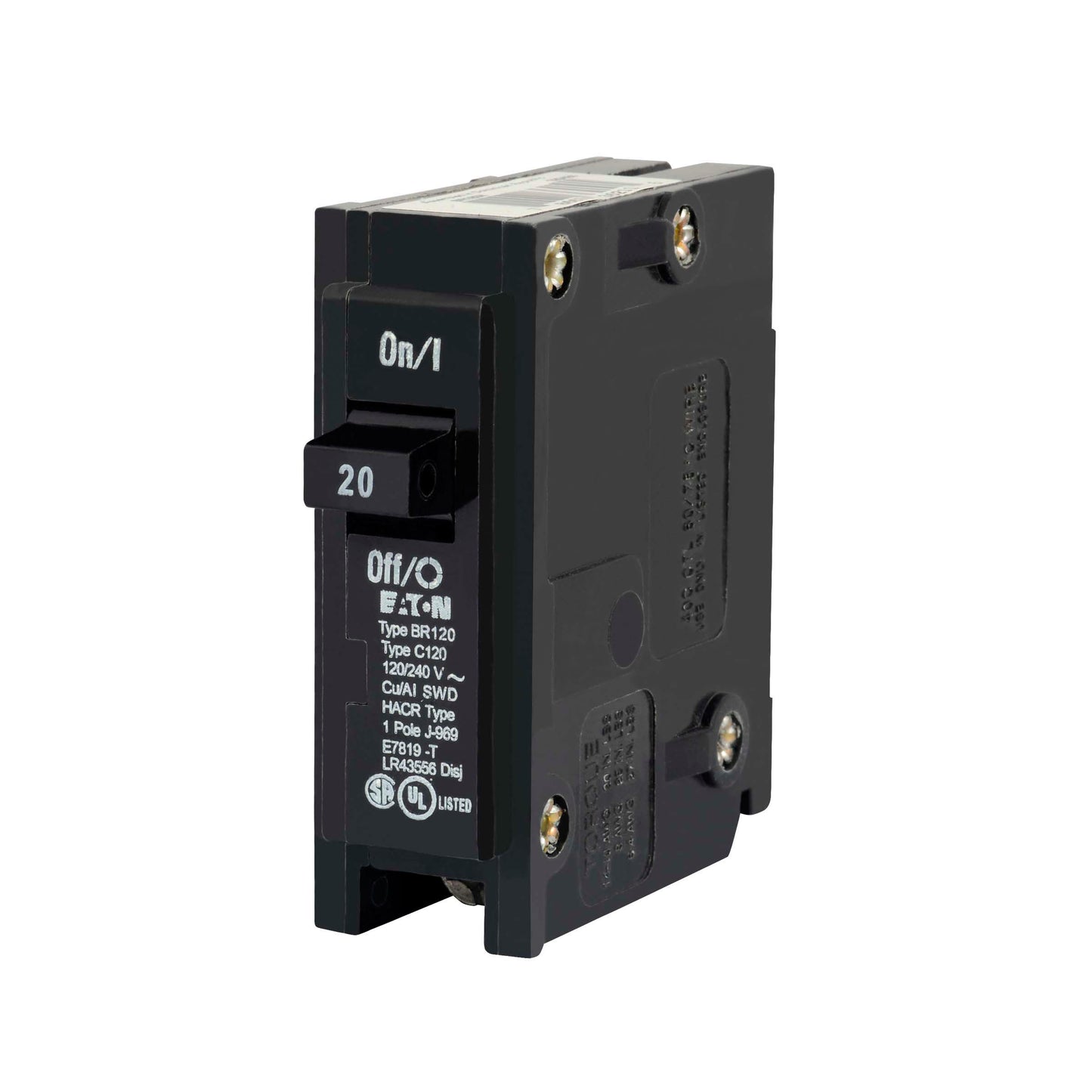 BR120 - Eaton Cutler-Hammer 20 Amp Single Pole Circuit Breaker
