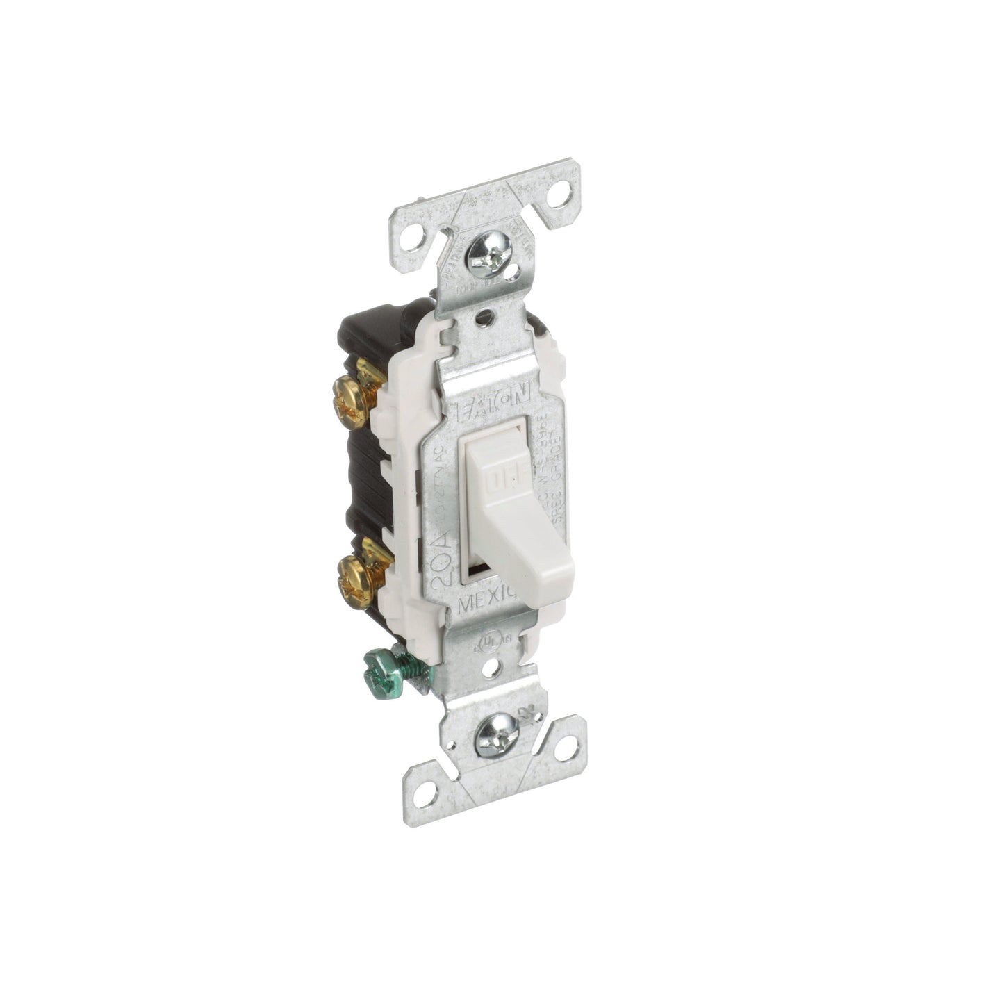 Eaton CSB220W 2-Pole Toggle Switch, 20Amp, 120/277 VAC