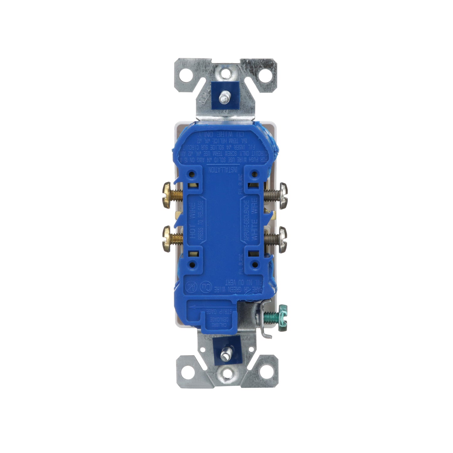 Eaton TR1107W Tamper-Resistant Decora Duplex Receptacle, 15A, 5-15R, White