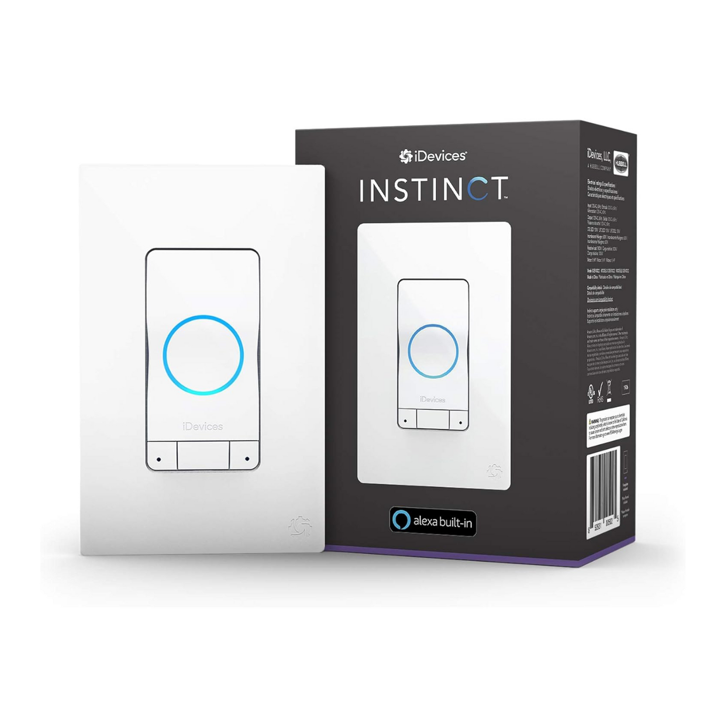 iDevices IDEV0022 Instinct Smart Switch | Wi-Fi Enabled | Alexa Built-in | Motion Sensing | 120V | White