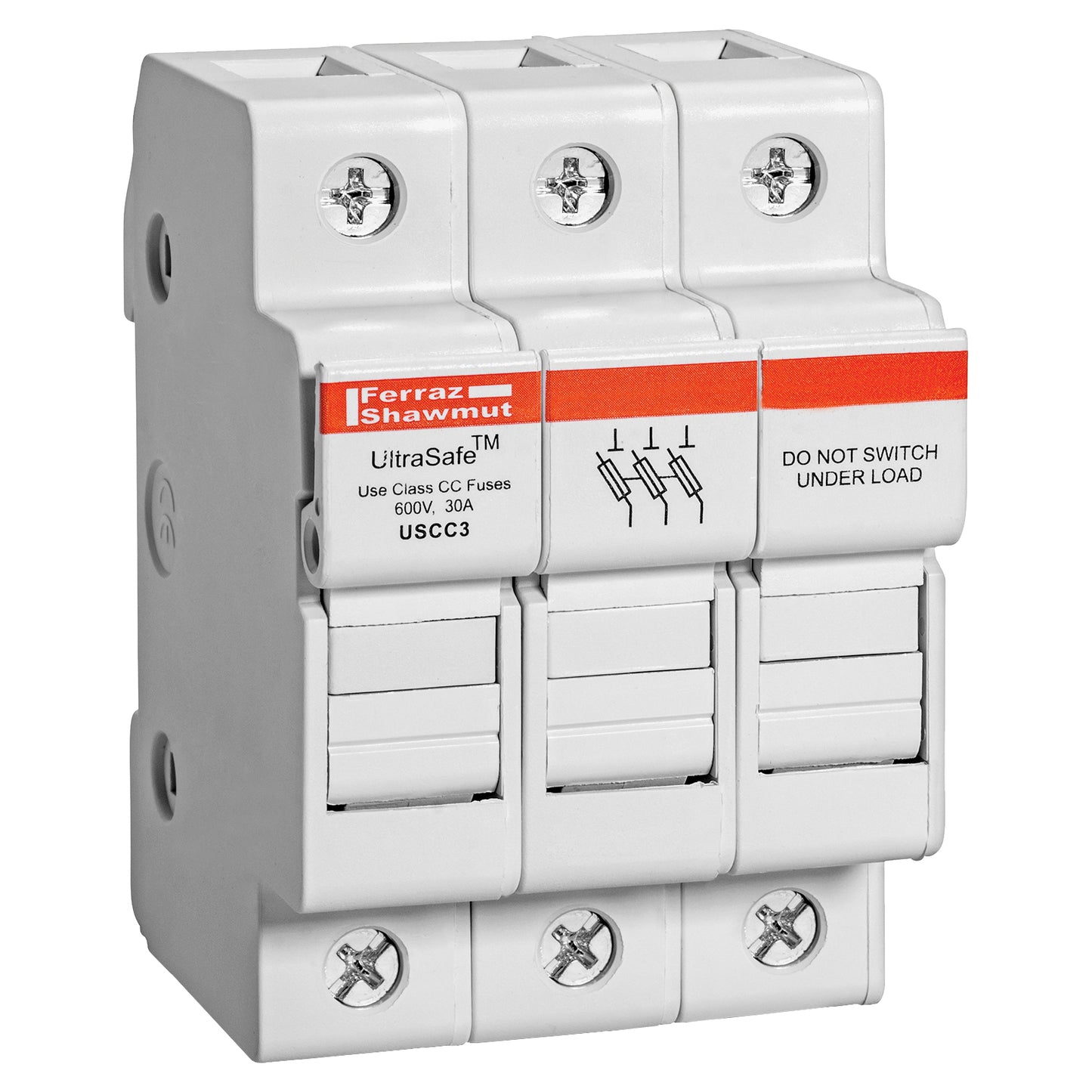 USCC3 | Mersen Class CC Fuse Holder, 3-Pole, 30A, 600VAC