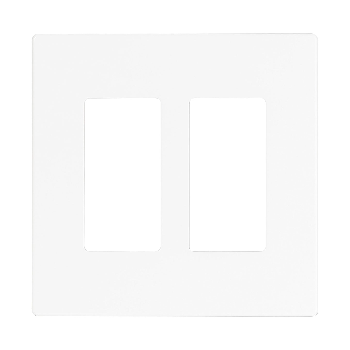 Eaton PJS262W 2-Gang Decora Screwless Mid-size Wallplate, White