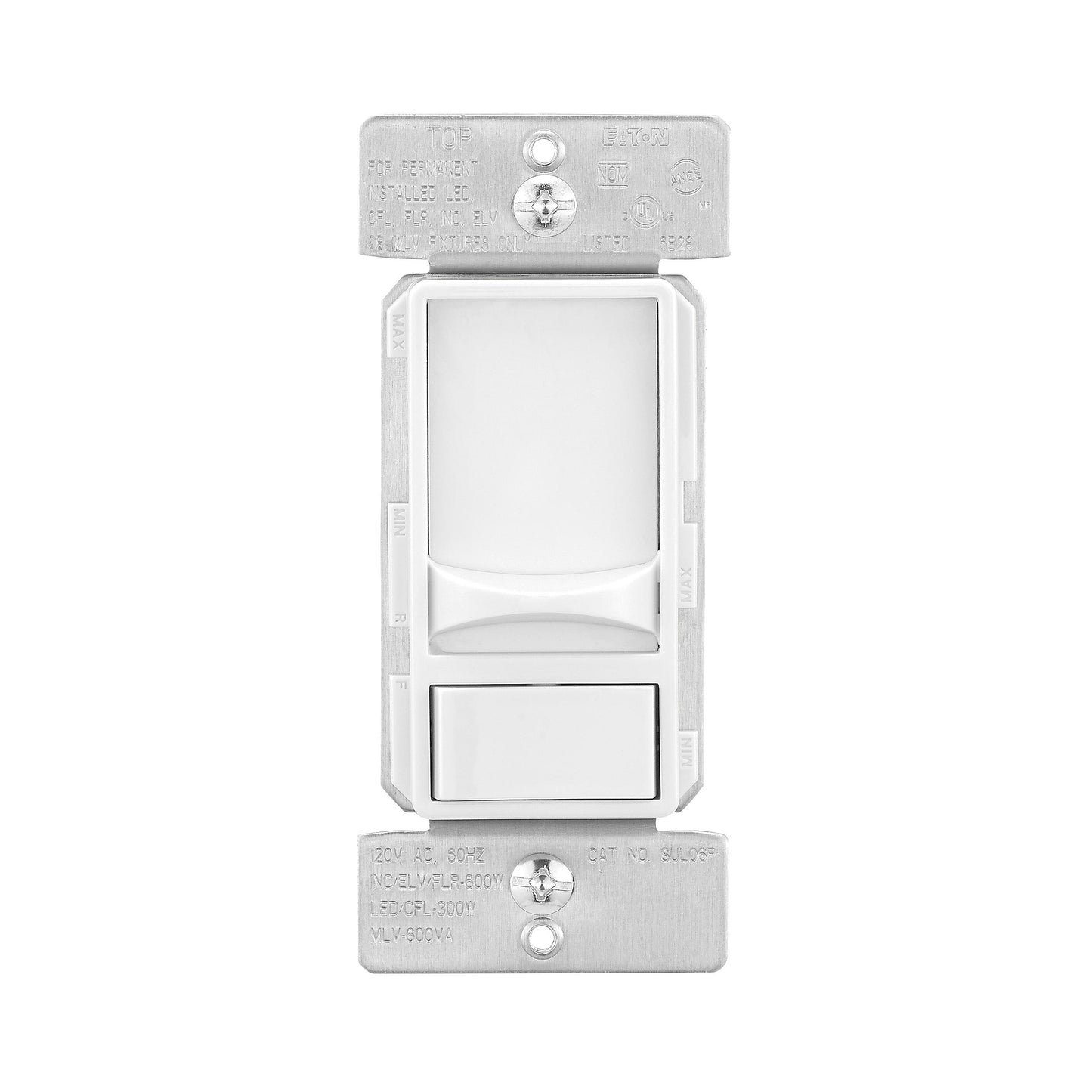 Eaton SUL06P-W-2KB-L Slide Dimmer Switch, Single Pole, 3-Way, White (2-pack)