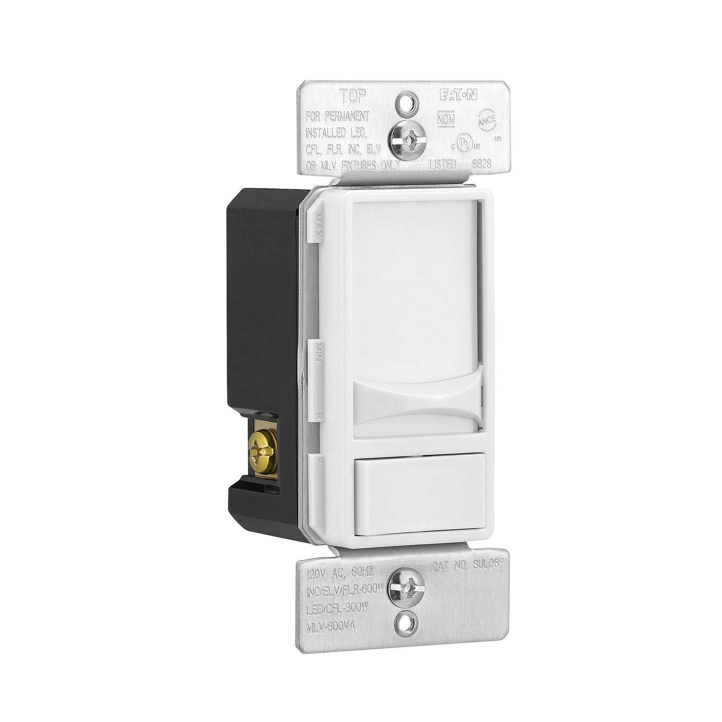 Eaton SUL06P-W-2KB-L Slide Dimmer Switch, Single Pole, 3-Way, White (2-pack)
