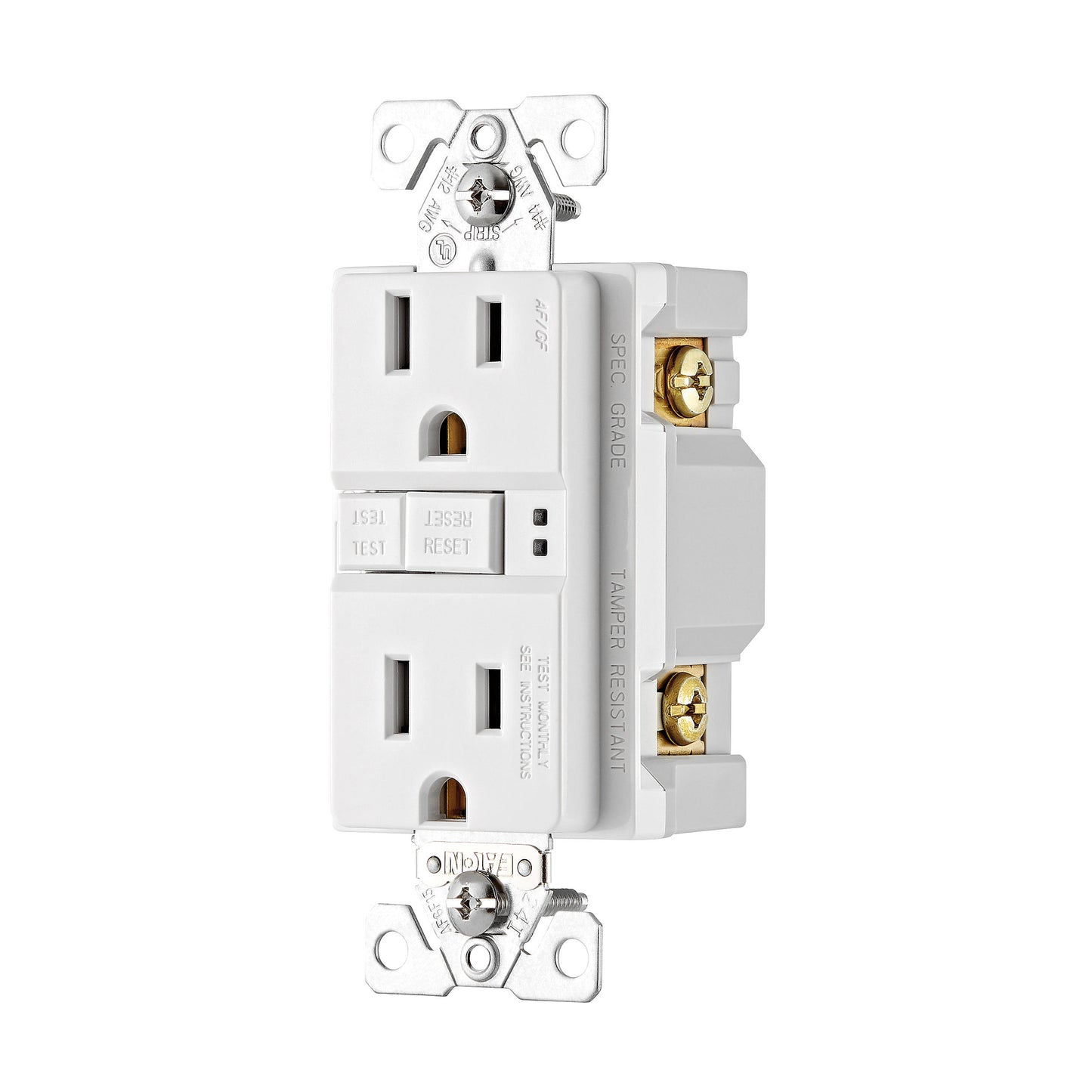 Eaton TRAFGF15W AFCI/GFCI Combination Duplex Receptacle, 15A, White