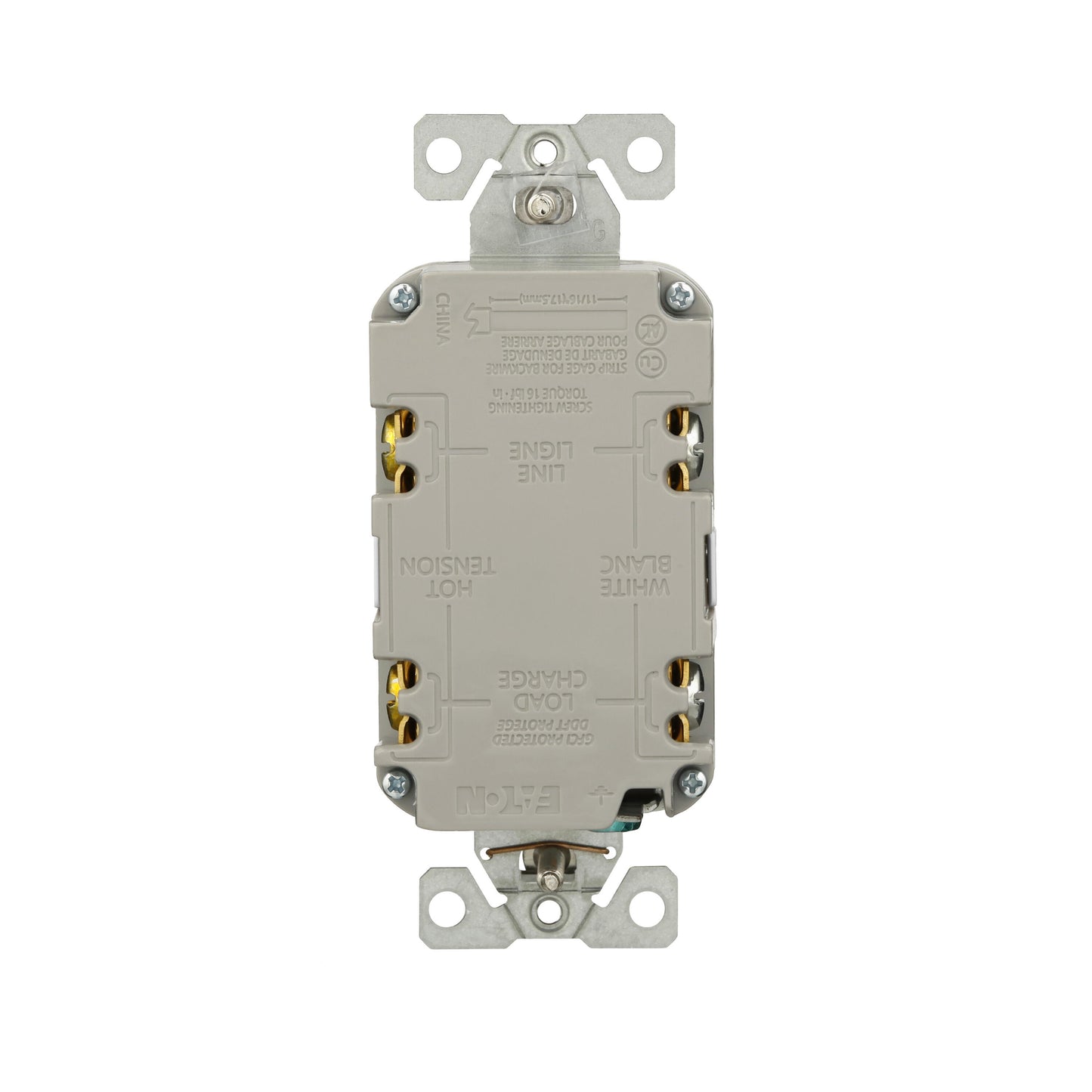 TRGF15W | Eaton 15 Amp Tamper Resistant Duplex GFCI Receptacle