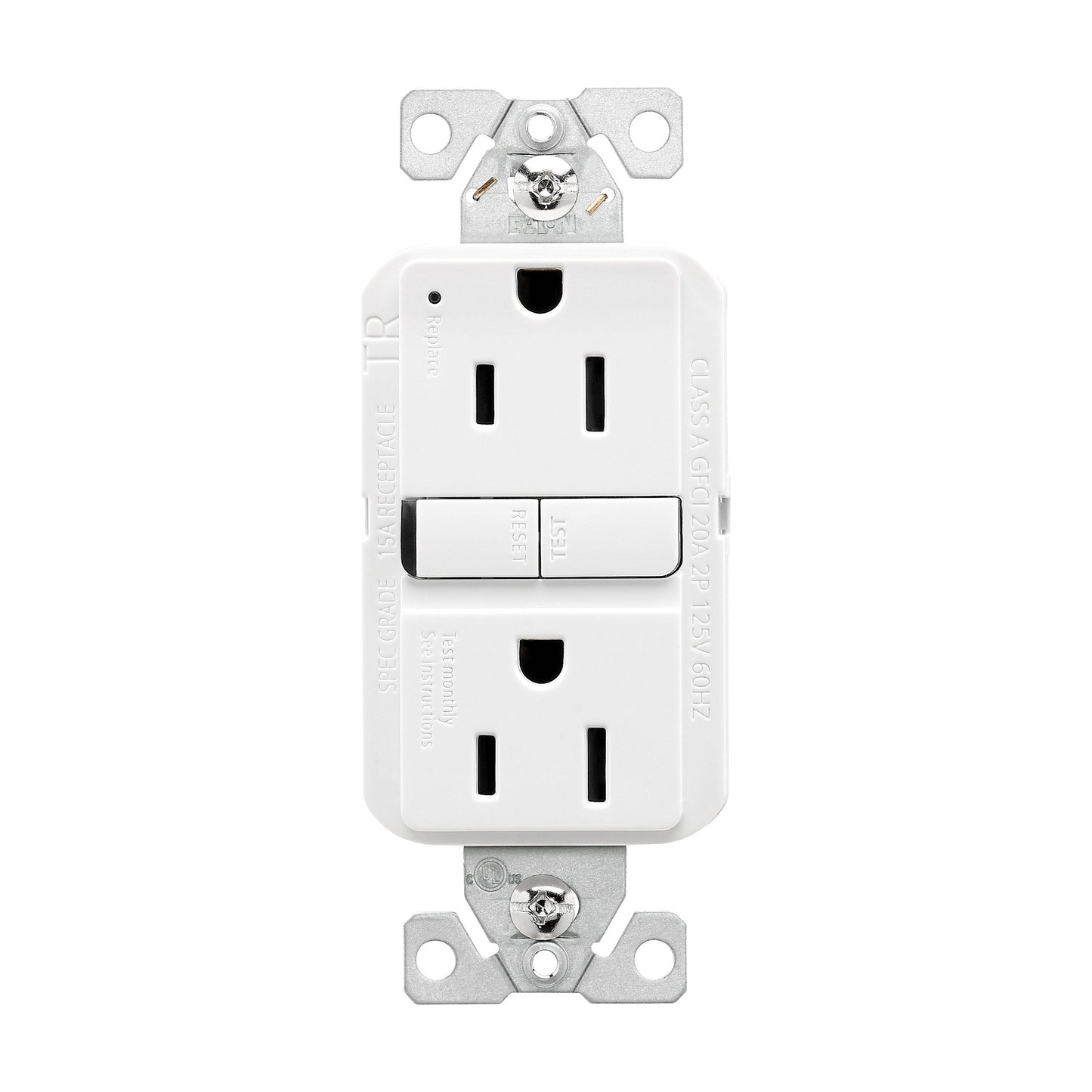 TRGF15W | Eaton 15 Amp Tamper Resistant Duplex GFCI Receptacle