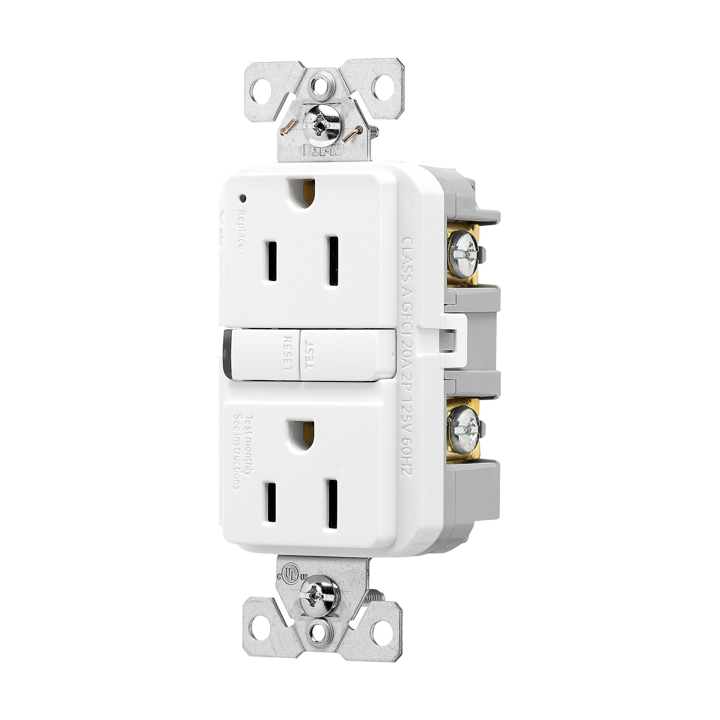 TRGF15W | Eaton 15 Amp Tamper Resistant Duplex GFCI Receptacle