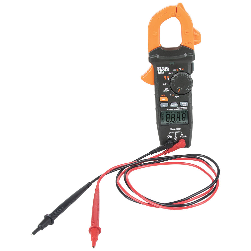 Pince ampèremétrique numérique pour CVC Klein Tools CL320, plage automatique CA 400 A