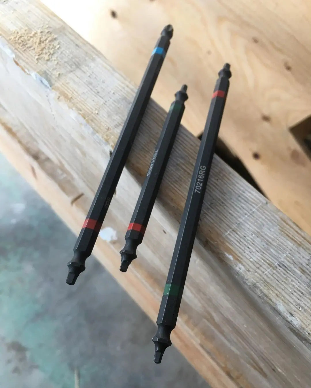 #2 Blue Phillips and #1 Green Robertson Square Double-Ended Impact Bit