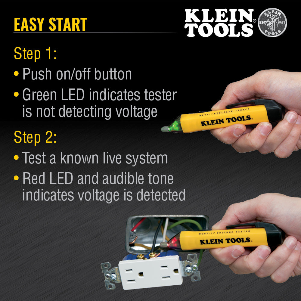 Non-Contact Voltage Tester Pen, 50 to 1000V AC