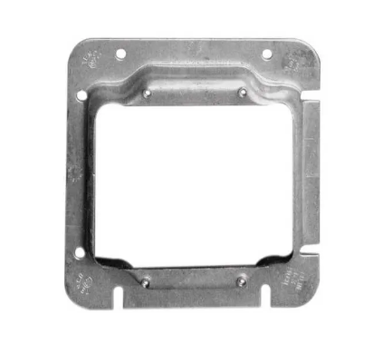 72C17 | Hubbell 4-11/16 In. Square Cover, Raised Cover 1/2 In., Two Devices Opening