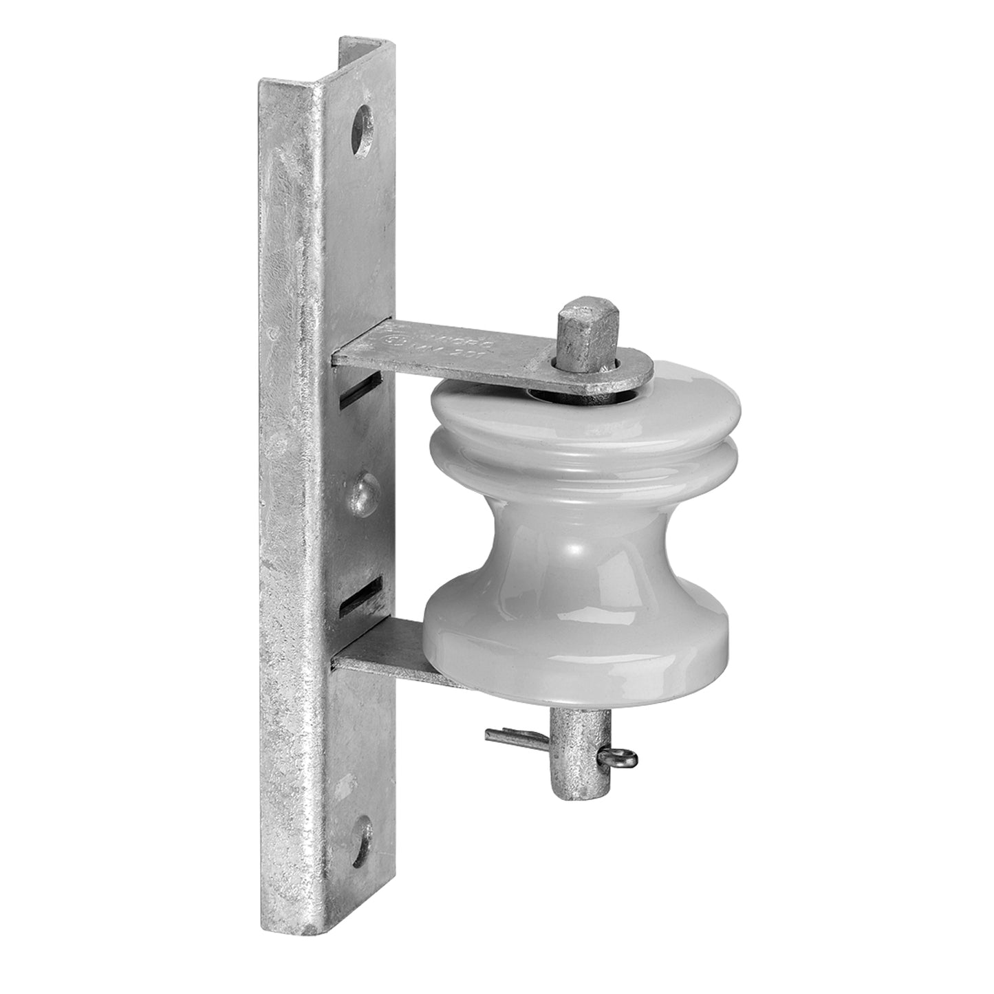 AN117 heavy duty triplex cable rack with a flat insulator size, clevis constructed of steel