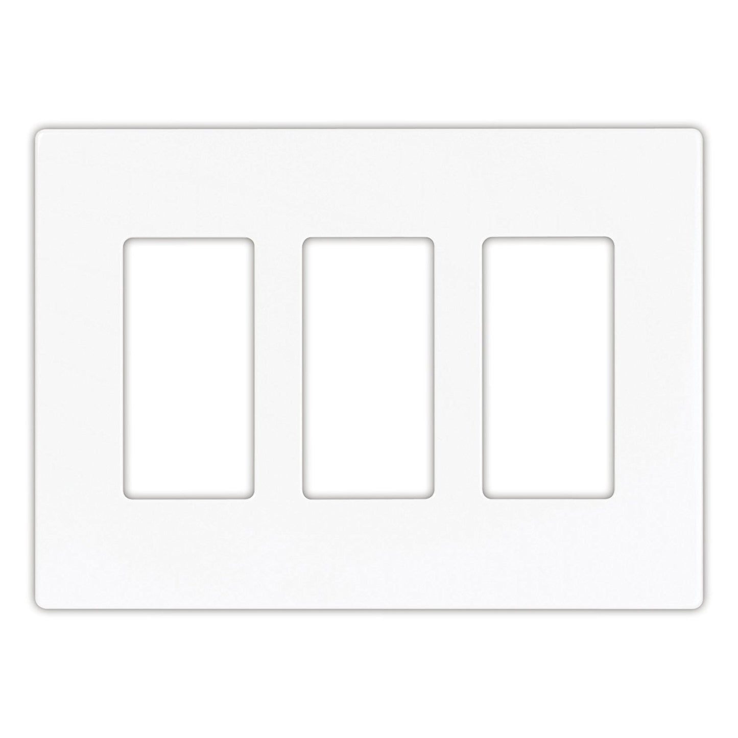 Eaton PJS263W 3-Gang Decora Screwless Mid-size Wallplate, White
