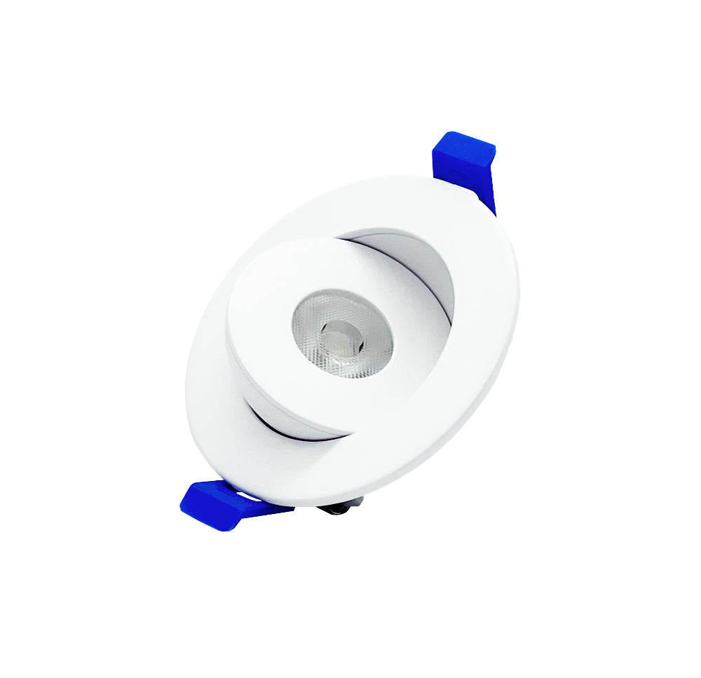 Dawnray 2" 5CCT LED Gimbal Recessed Fixture Round | DR20RGWH/BK