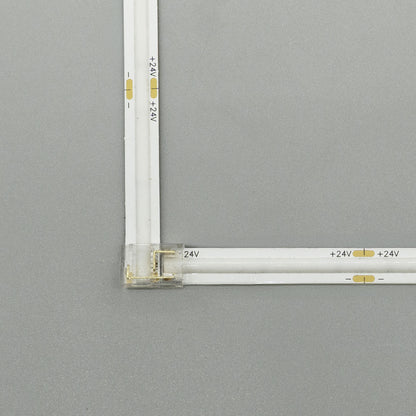 Solderless L-Shaped Corner Connector for LED COB Tape Light, 2-Pin