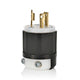 Leviton 2611 Locking Plug, 30 Amp, 125 Volt, Industrial Grade, Black & White