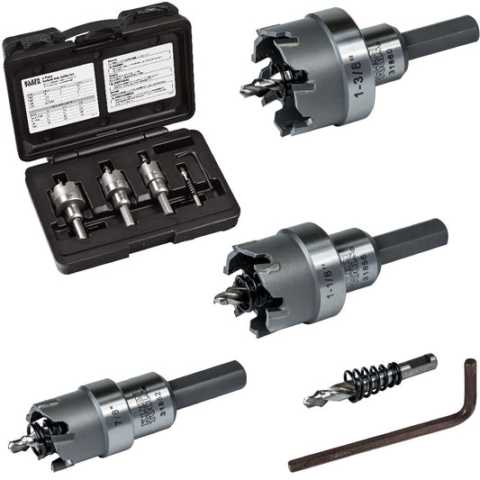 Klein Tools 31872 Hole Cutter Kit, Carbide Hole Cutter, 4-Piece
