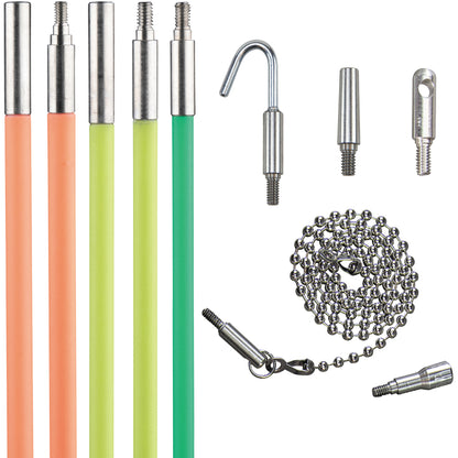 50254 | Klein Multi-Flex Glow Rod Set 25ft Wire Fishing Kit