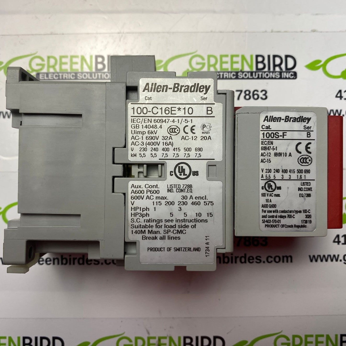 Allen-Bradley 100S-C16EJ32C Safety Contactor, 16 Amp, 24V DC Coil