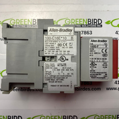 Allen-Bradley 100S-C16EJ32C Safety Contactor, 16 Amp, 24V DC Coil