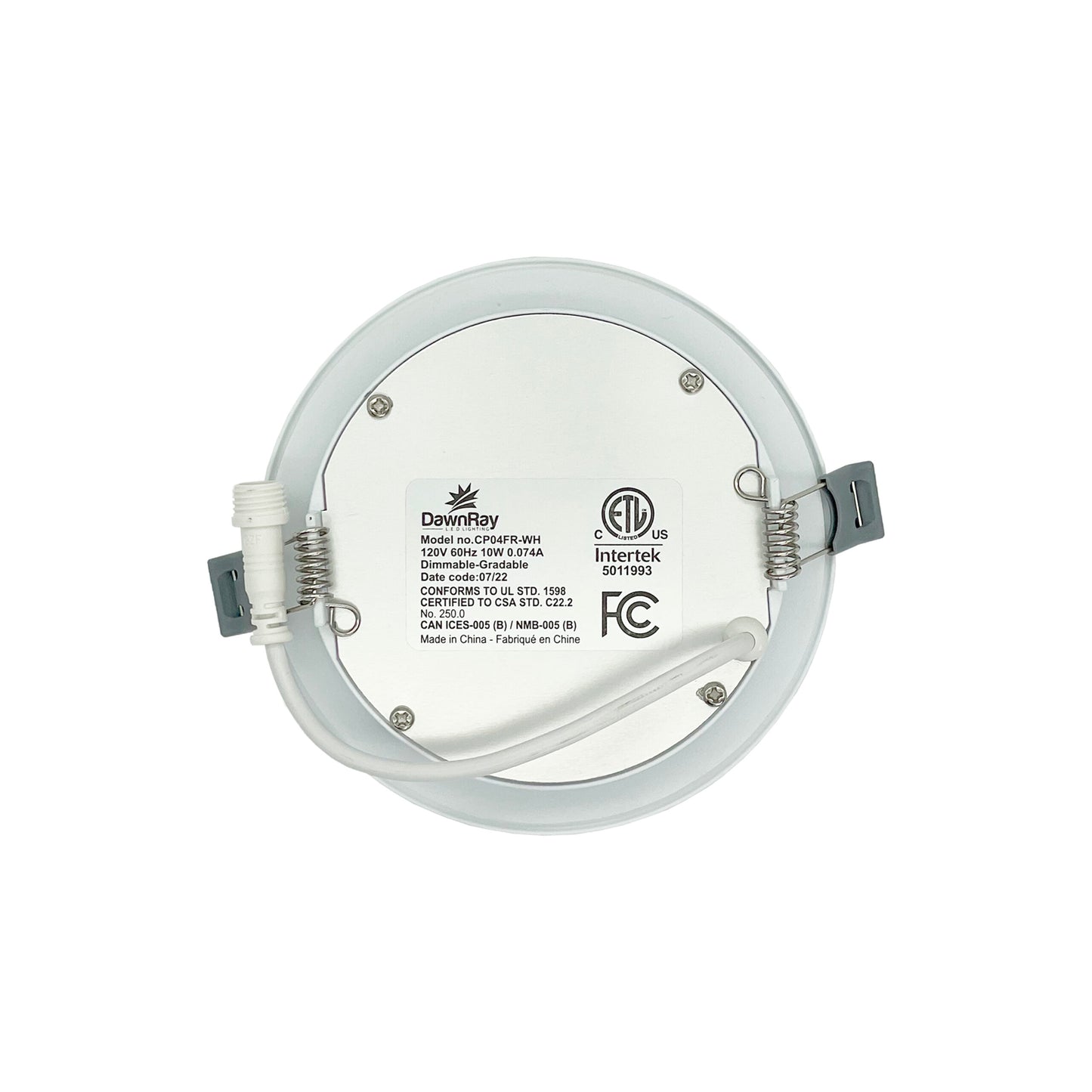 Dawnray CP04FR-WH/BK 4" LED Slim Panel Round 6pcs in one pack