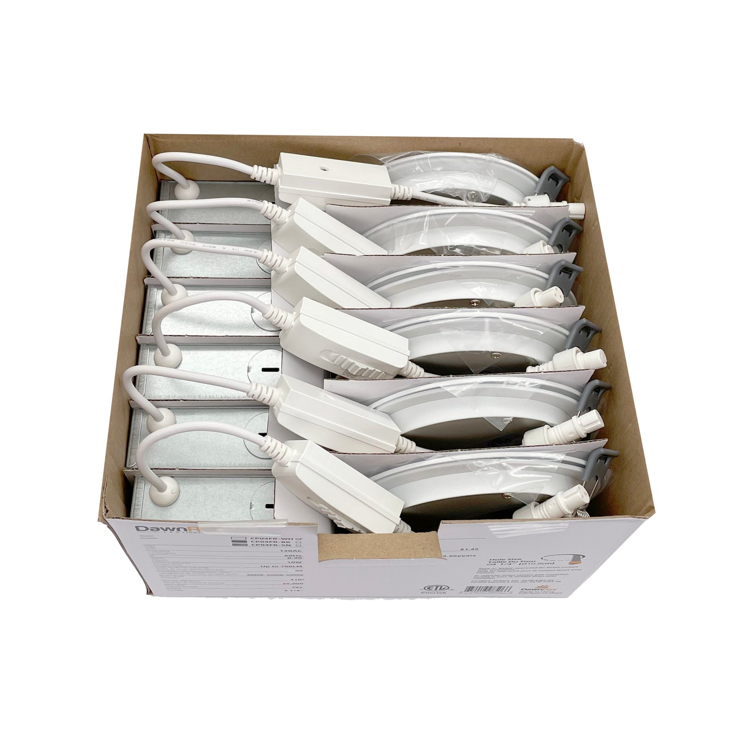 Dawnray CP04FR-WH/BK 4" LED Slim Panel Round 6pcs in one pack